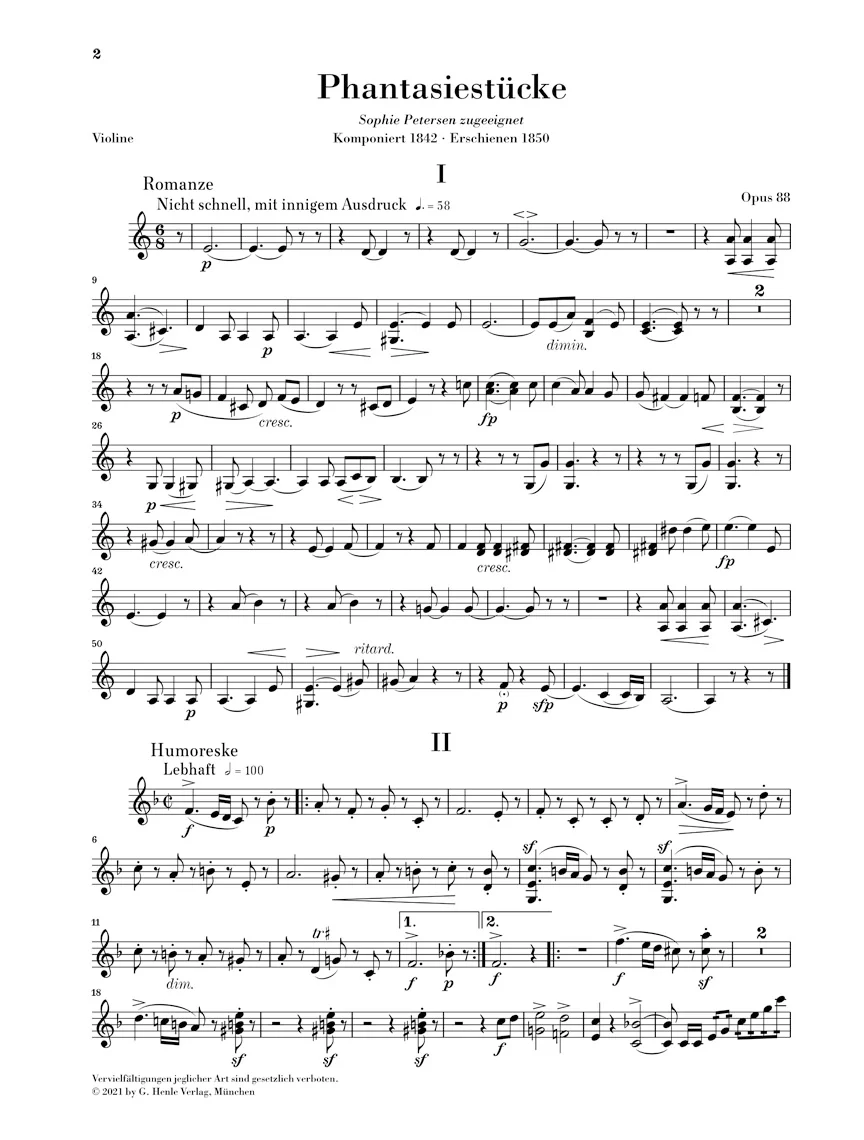 Schumann: Fantasy Pieces, Op. 88 for Piano Trio - Image 5