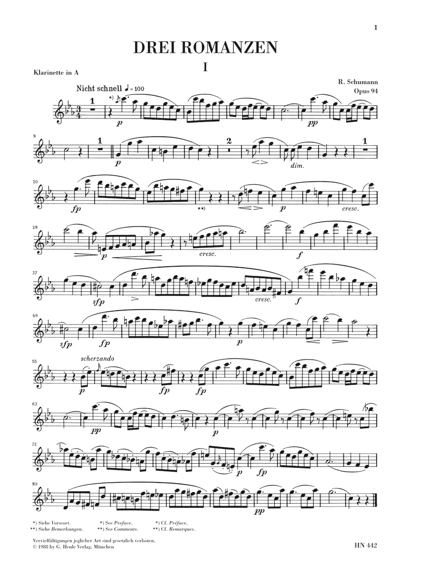 Schumann: Three Romances, Op. 94 for Oboe and Piano - Image 3