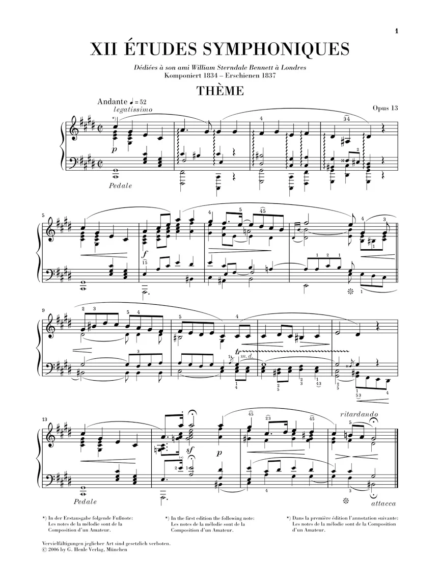 Schumann: Symphonic Etudes, Op. 13 (Score and Parts) - Image 2