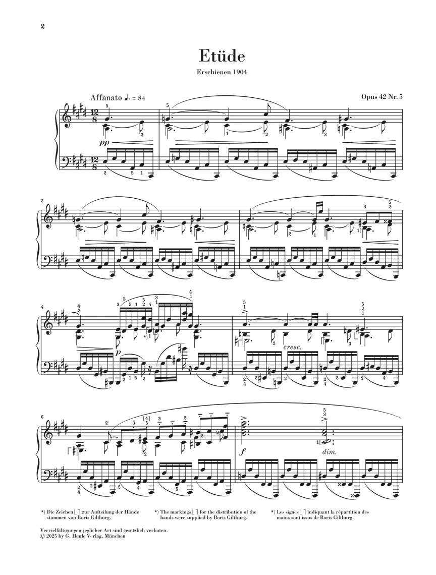 Scriabin: Etude c# Minor Op. 42 No. 5 Piano Solo - Image 2