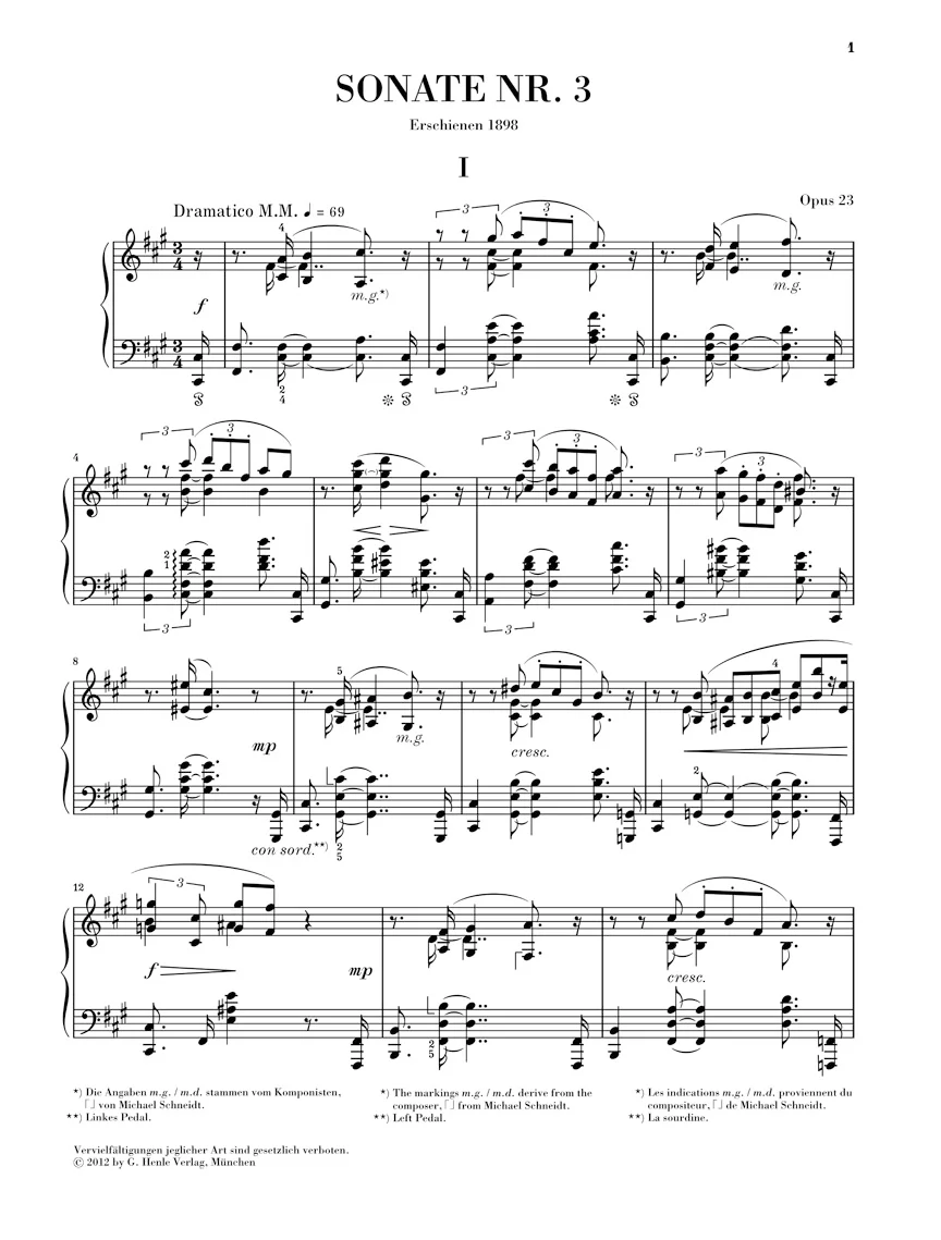 Scriabin: Piano Sonata No. 3 in f sharp minor, Op. 23 - Image 2