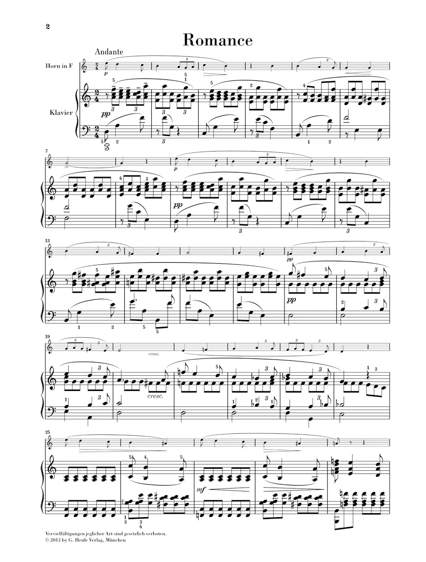 Scriabin: Romance for Horn and Piano (Score and Parts) - Image 2