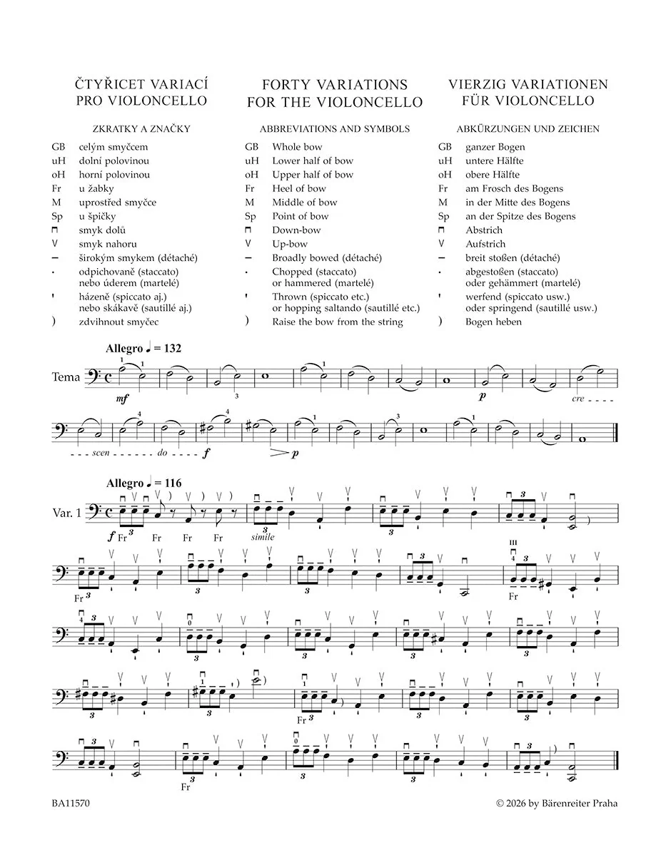 Ševcík: 40 Variations, Op. 3 (arr. for cello) - Image 2