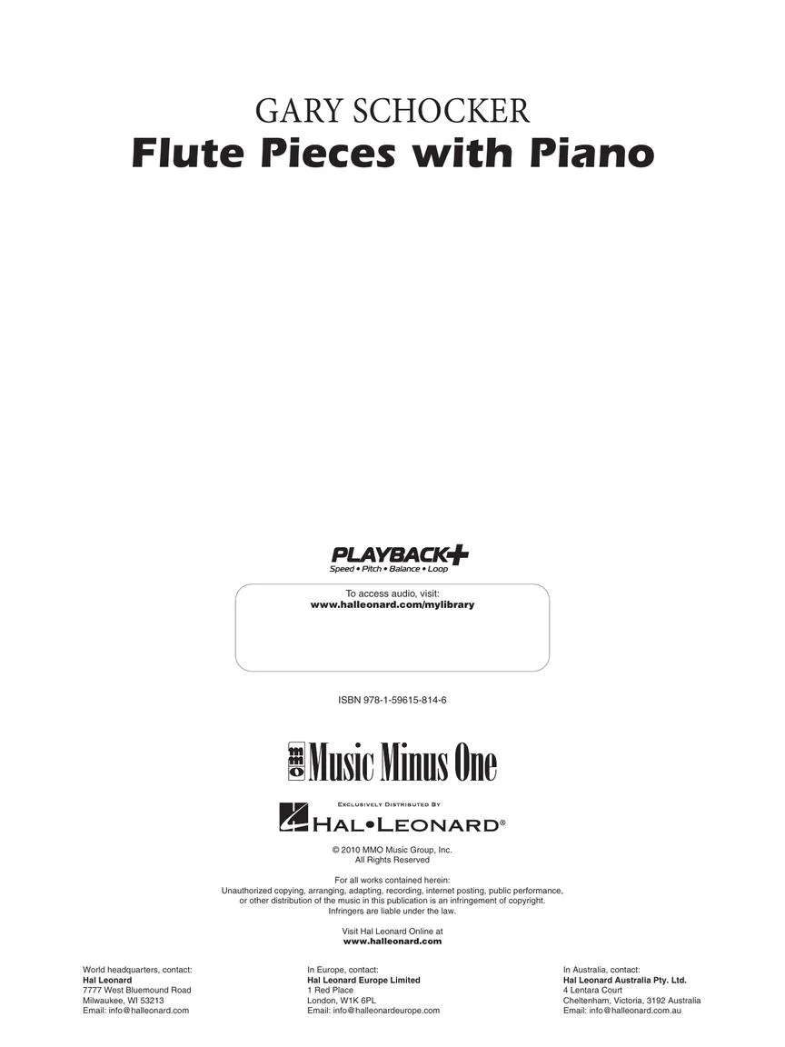 Schocker, Gary - Flute Pieces with Piano - Image 2