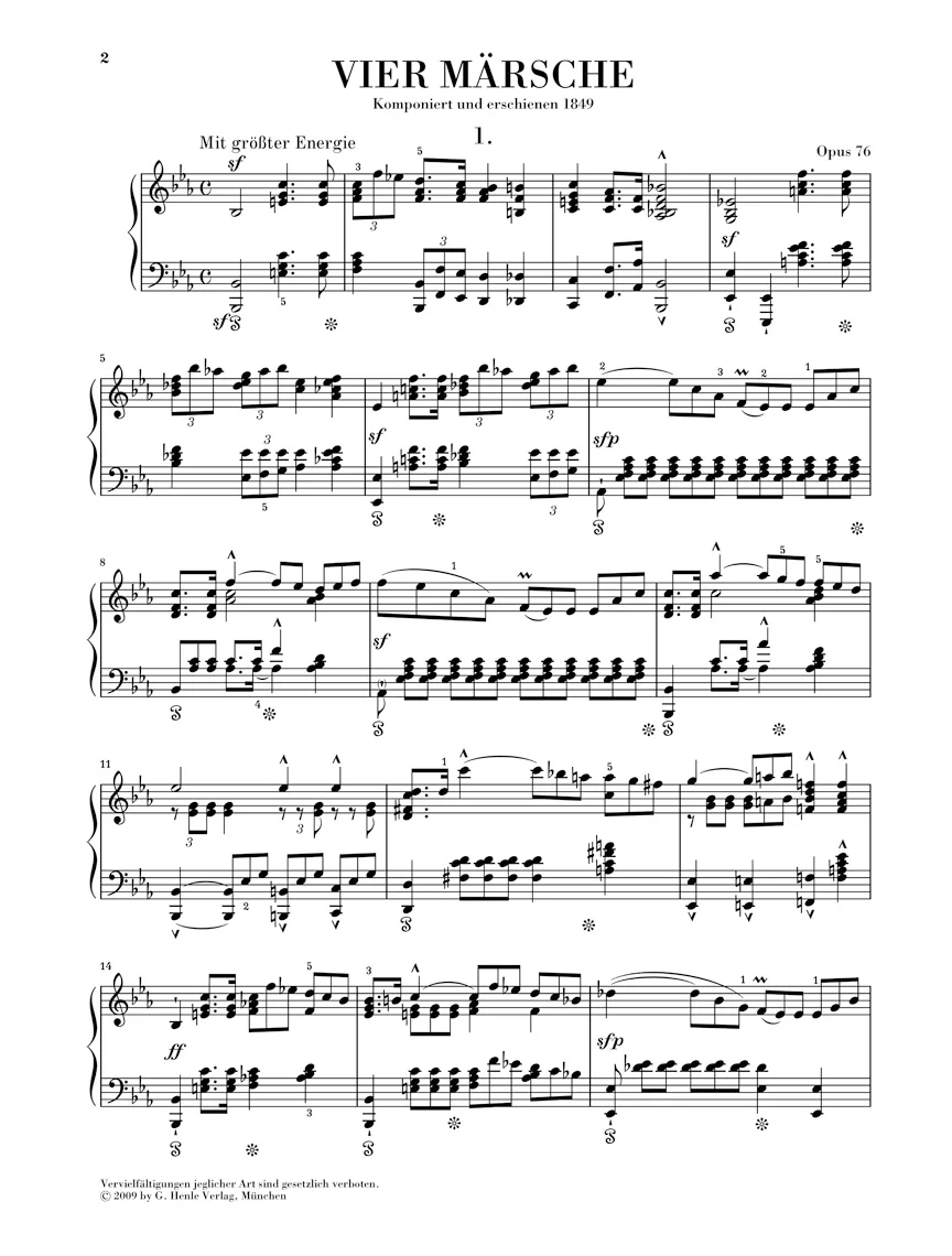 Schumann: Four Marches, Op. 76 - Image 2