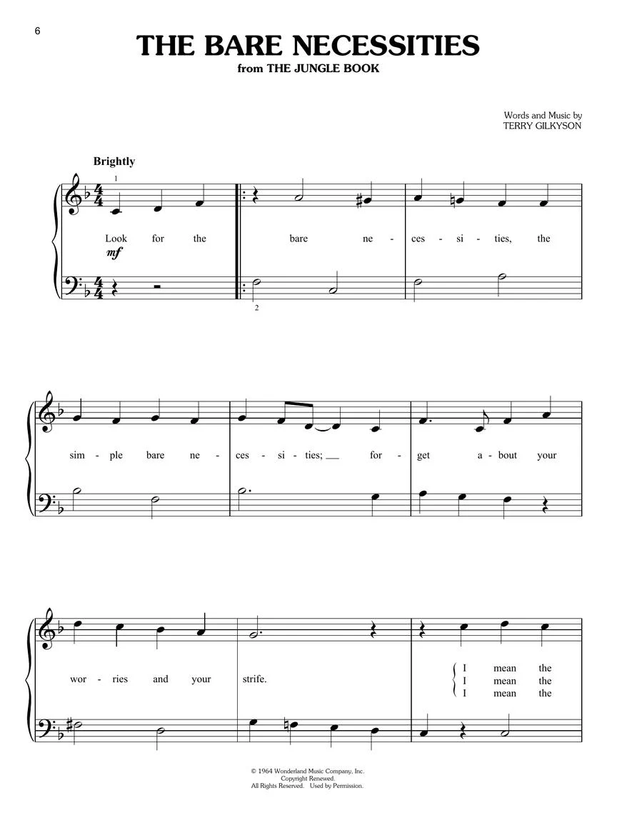 Simple Disney Songs The Easiest Easy Piano Songs - Image 4