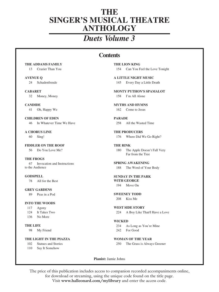 Singer's Musical Theatre Anthology Duets Volume 3 Book/cds - Image 2