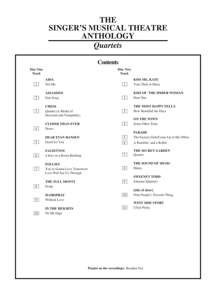 Singer's Musical Theatre Anthology - Quartets - Image 2