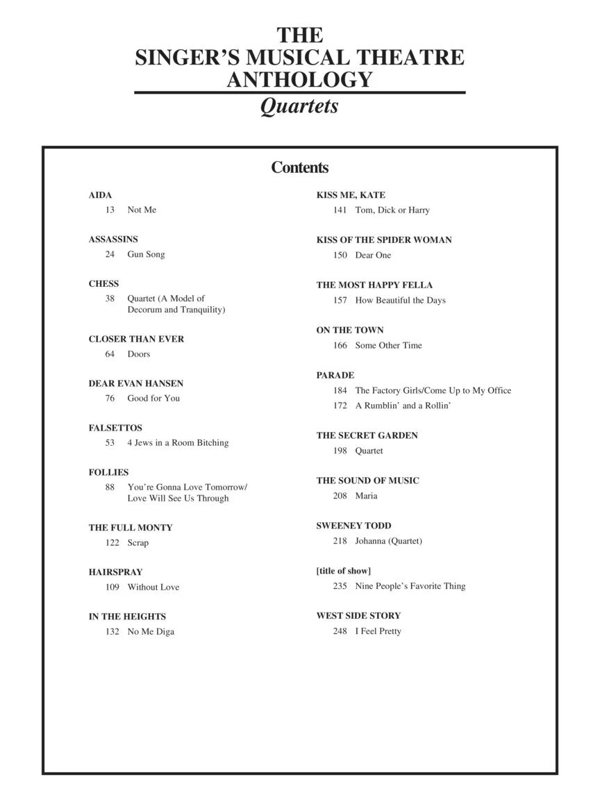 Singer's Musical Theatre Anthology - Quartets - Image 3