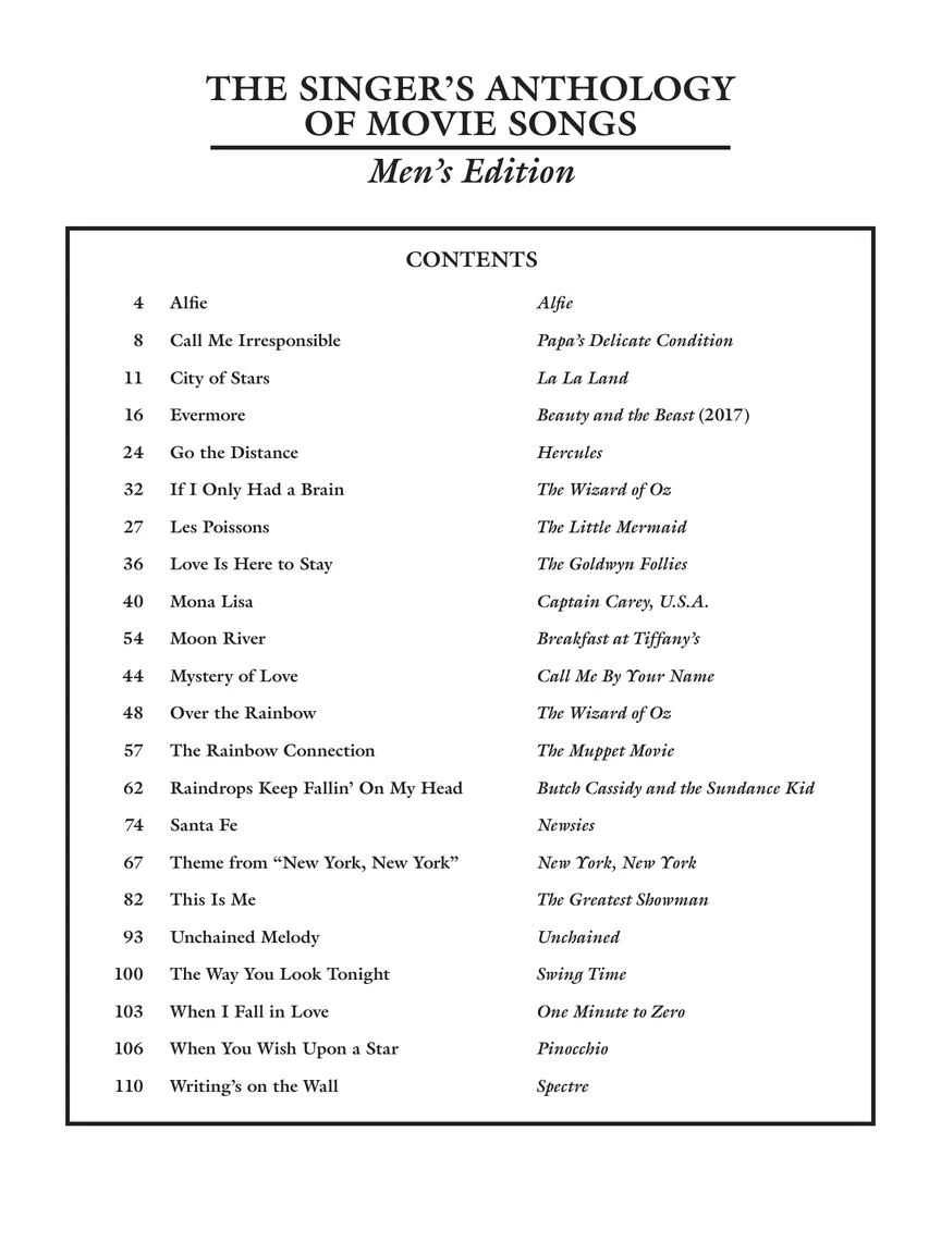 Singer's Anthology of Movie Songs Men's Edition - Image 2