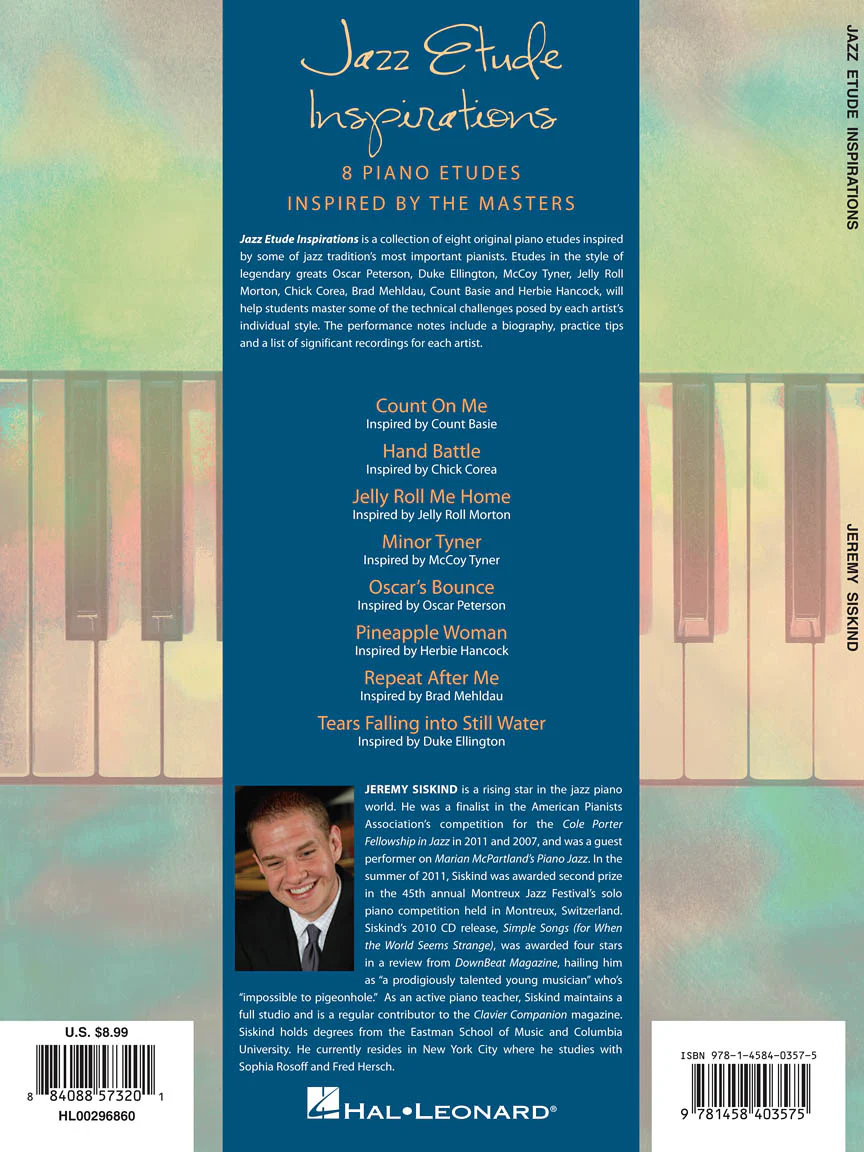 Siskind Jazz Etude Inspirations - Eight Piano Etudes Inspired by the Masters - Image 2