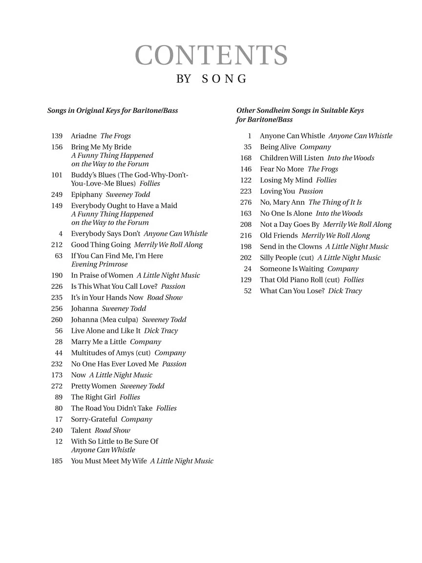 Sondheim for Singers Baritone/Bass (40 Songs) - Image 3