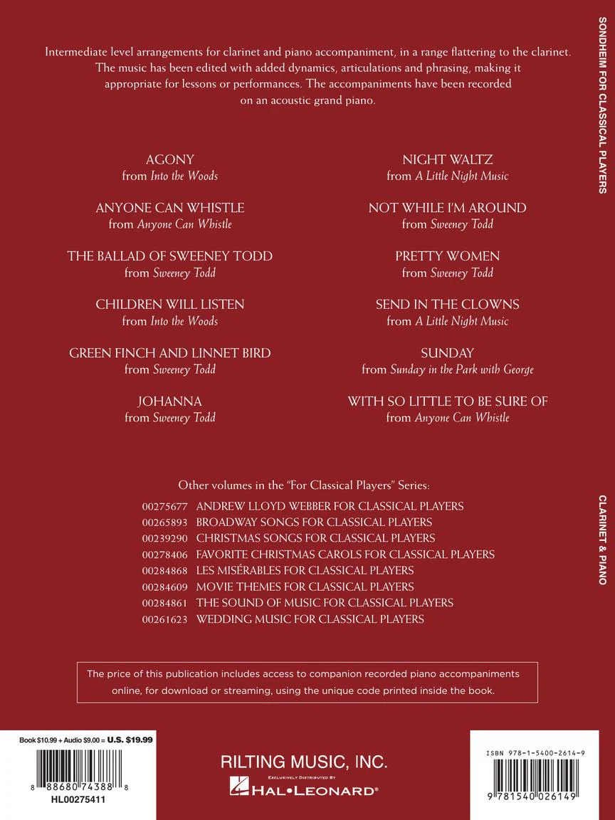 Sondheim For Classical Players - Clarinet - Image 7