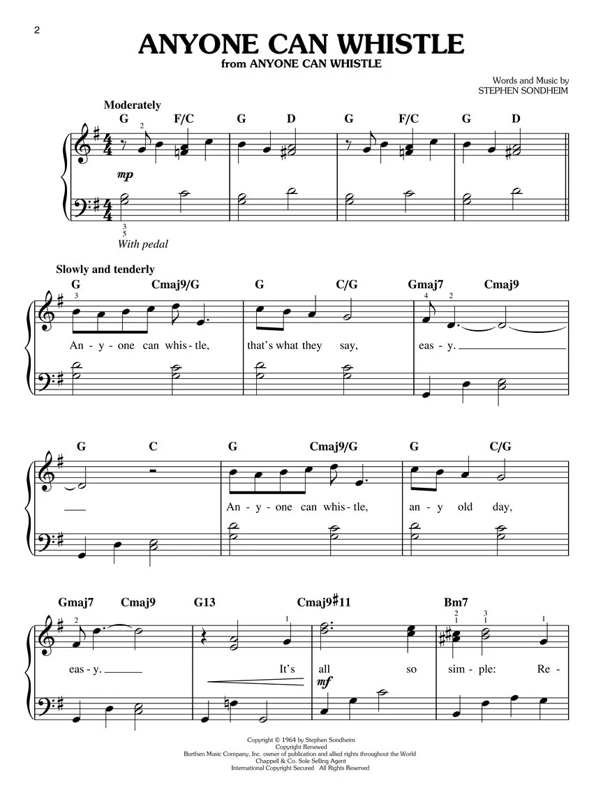 Sondheim, Stephen - Songs for Easy Piano - Image 3