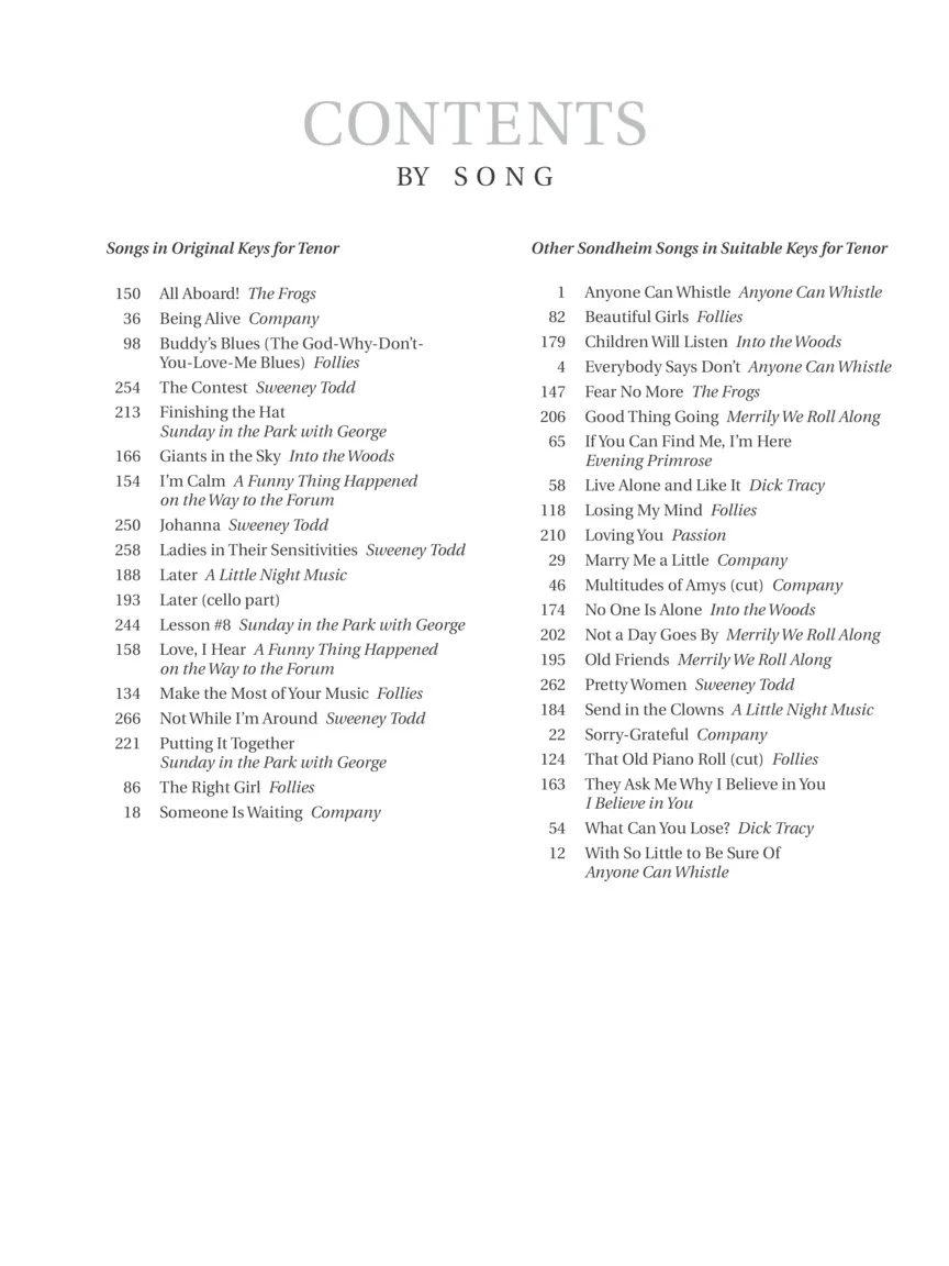 Sondheim for Singers Tenor - Image 2