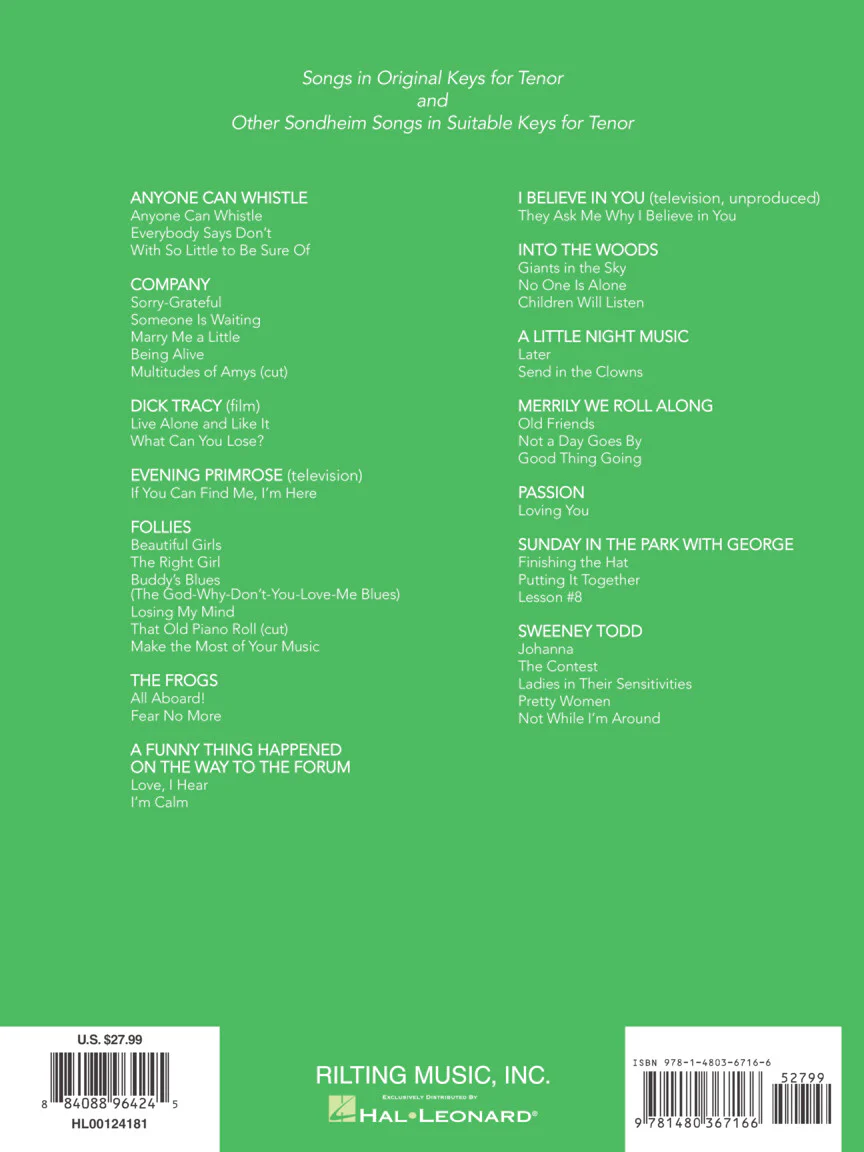 Sondheim for Singers Tenor - Image 6