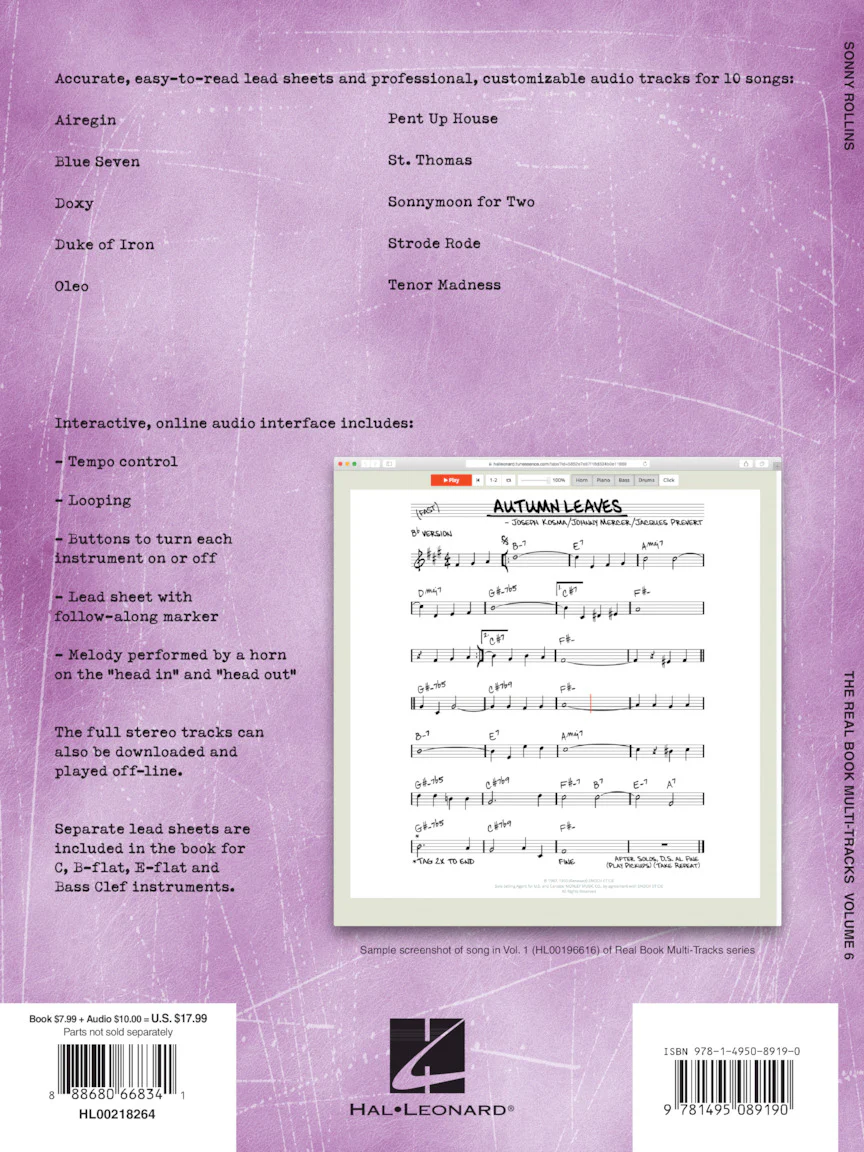 Rollins, Sonny - Play-Along - Real Book Multi-Tracks Vol. 6 - Image 3