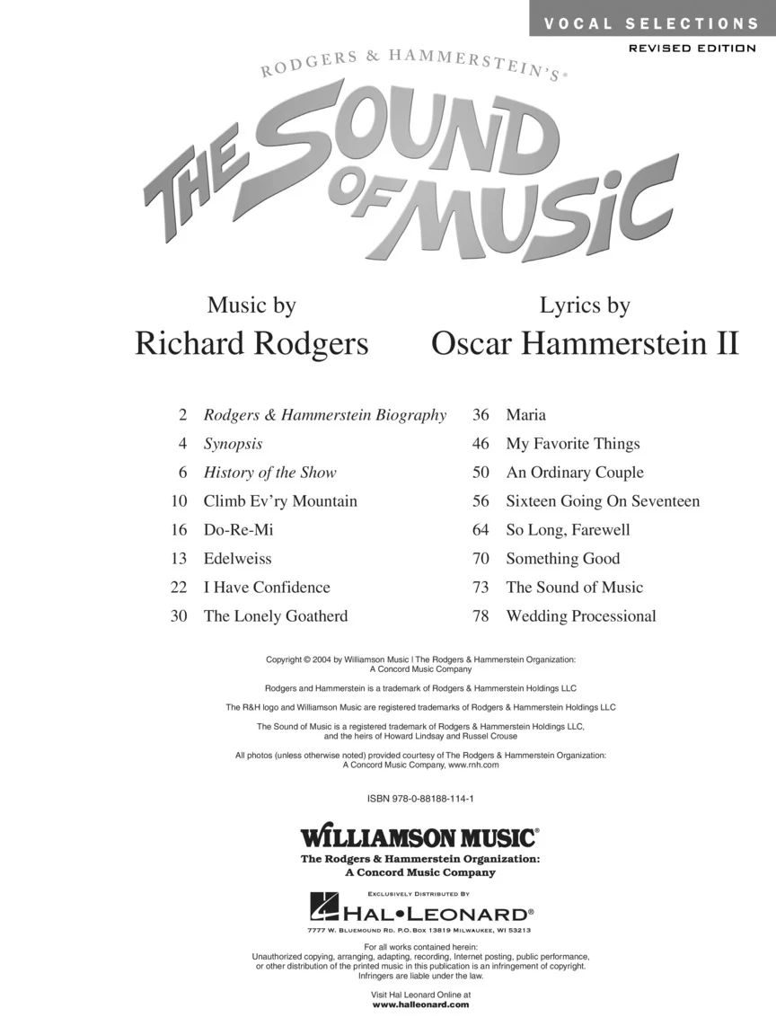 Sound of Music - Revised Vocal Selections - Image 2