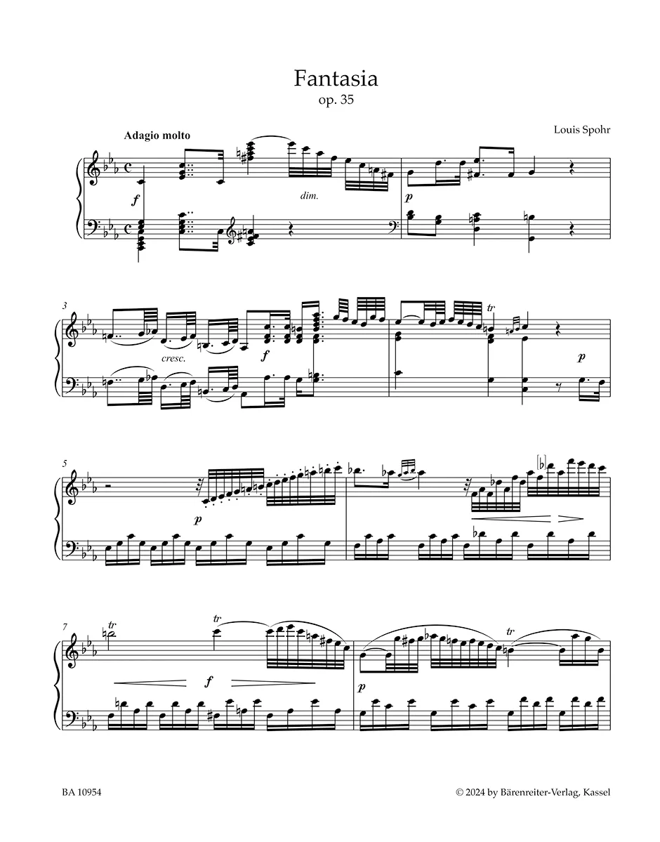 Spohr Fantasia in C minor for Harp op. 35 - Image 2