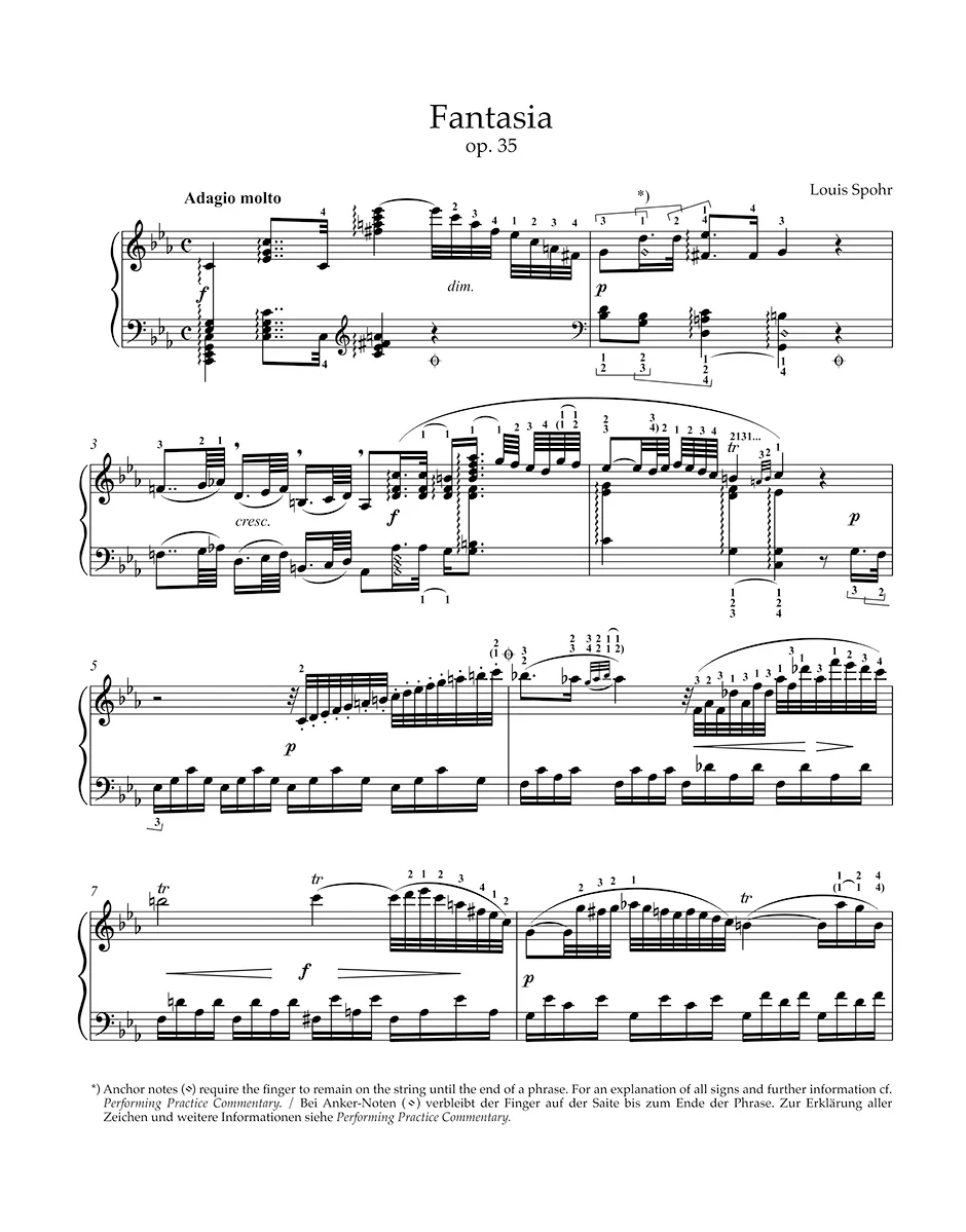 Spohr Fantasia in C minor for Harp op. 35 - Image 3