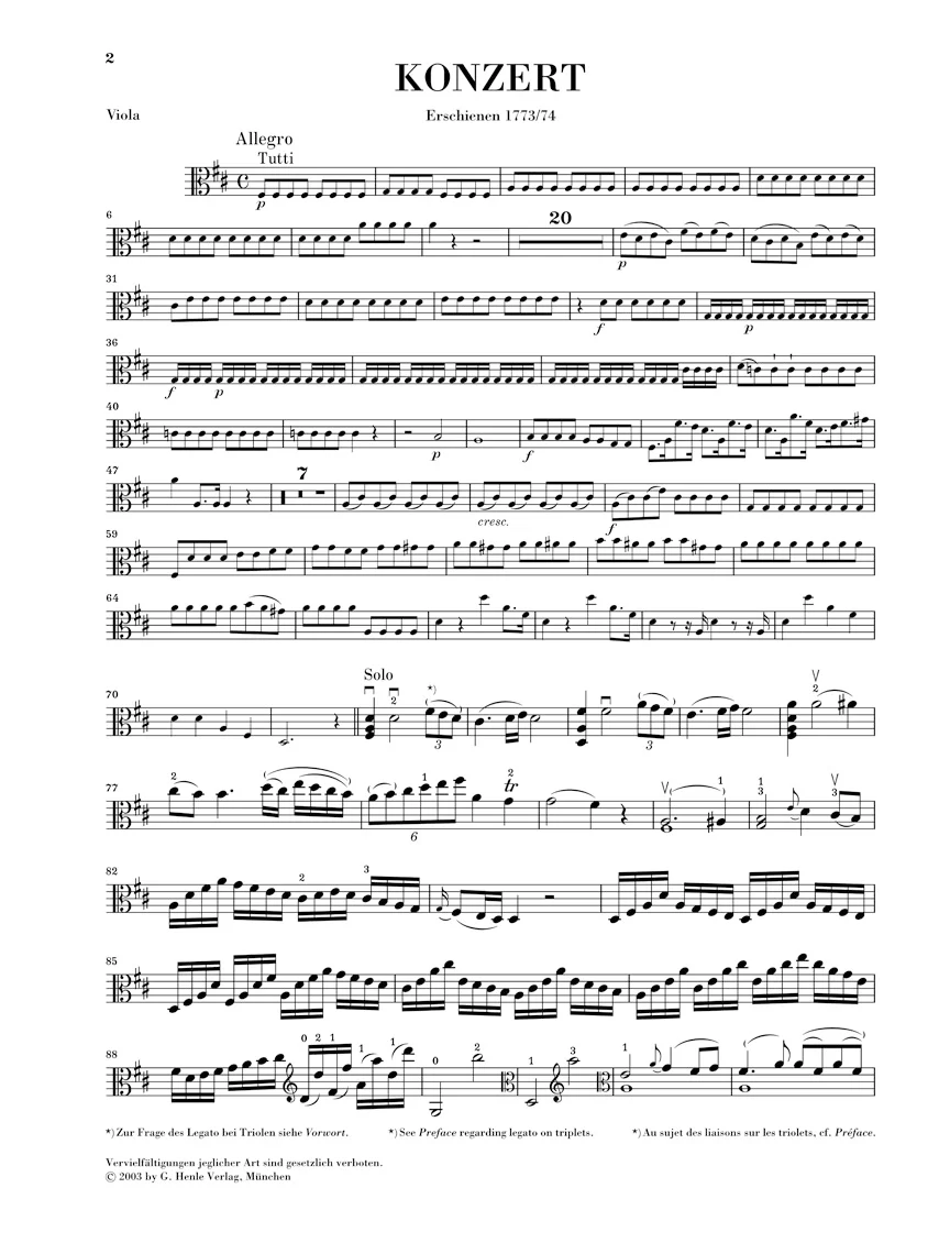 Stamitz: Viola Concerto No. 1 in D major - Image 4