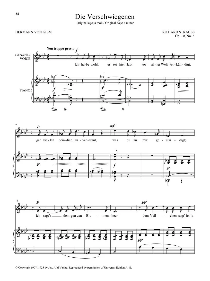 Strauss 51 Lieder Medium/Low Voice And Piano - Image 6