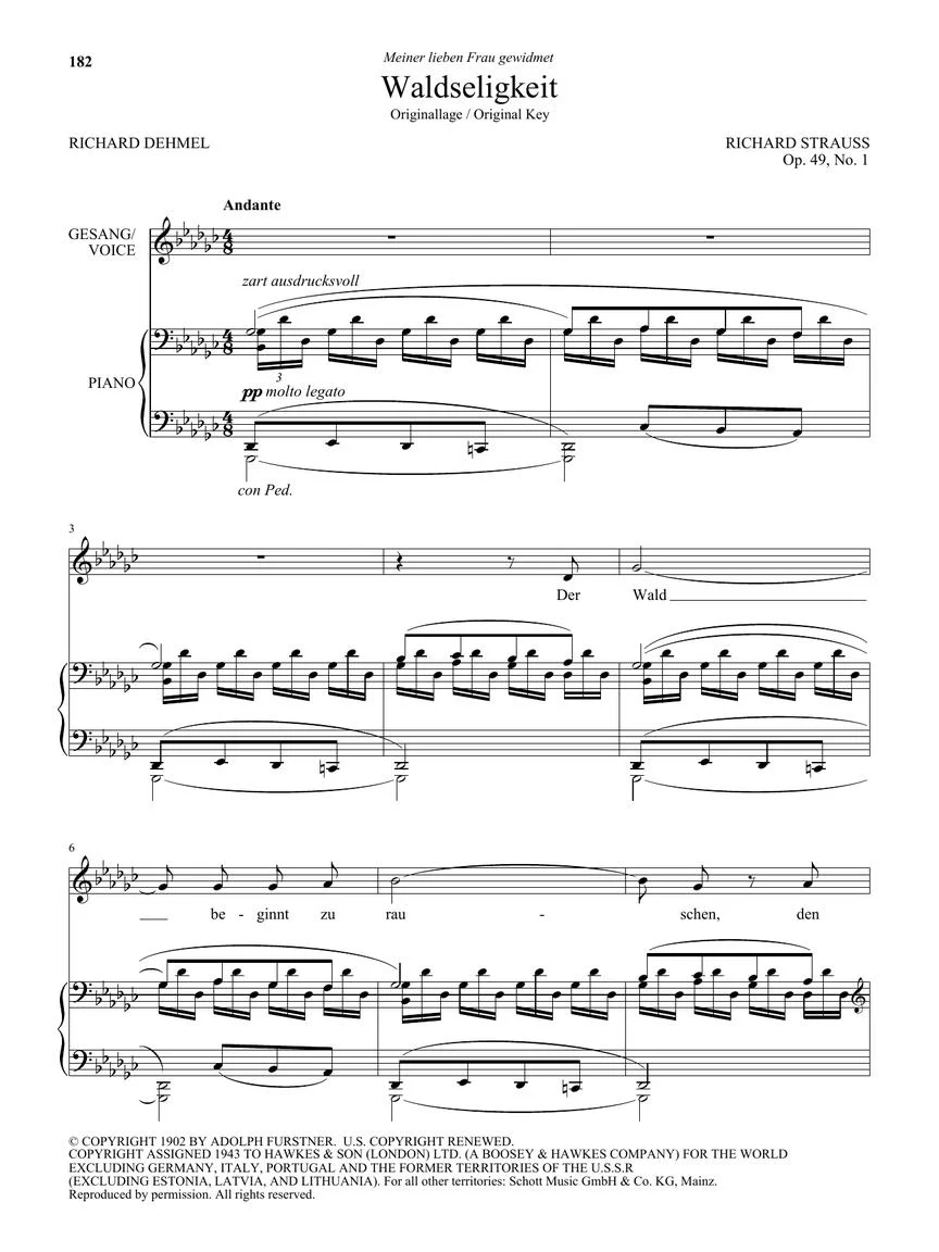 Strauss: 57 Lieder High Voice And Piano - Image 7