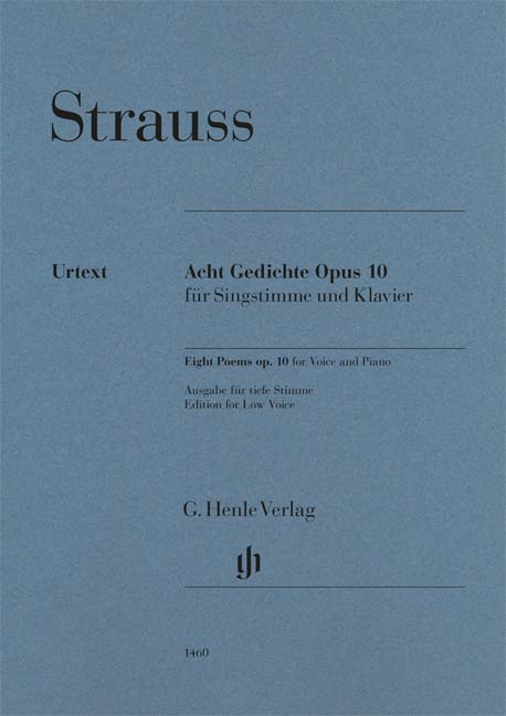 R. Strauss: Eight Poems, Op. 10 for Voice and Piano - Low Voice