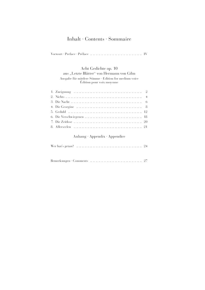 R. Strauss: Eight Poems, Op. 10 for Voice and Piano - Medium Voice - Image 2