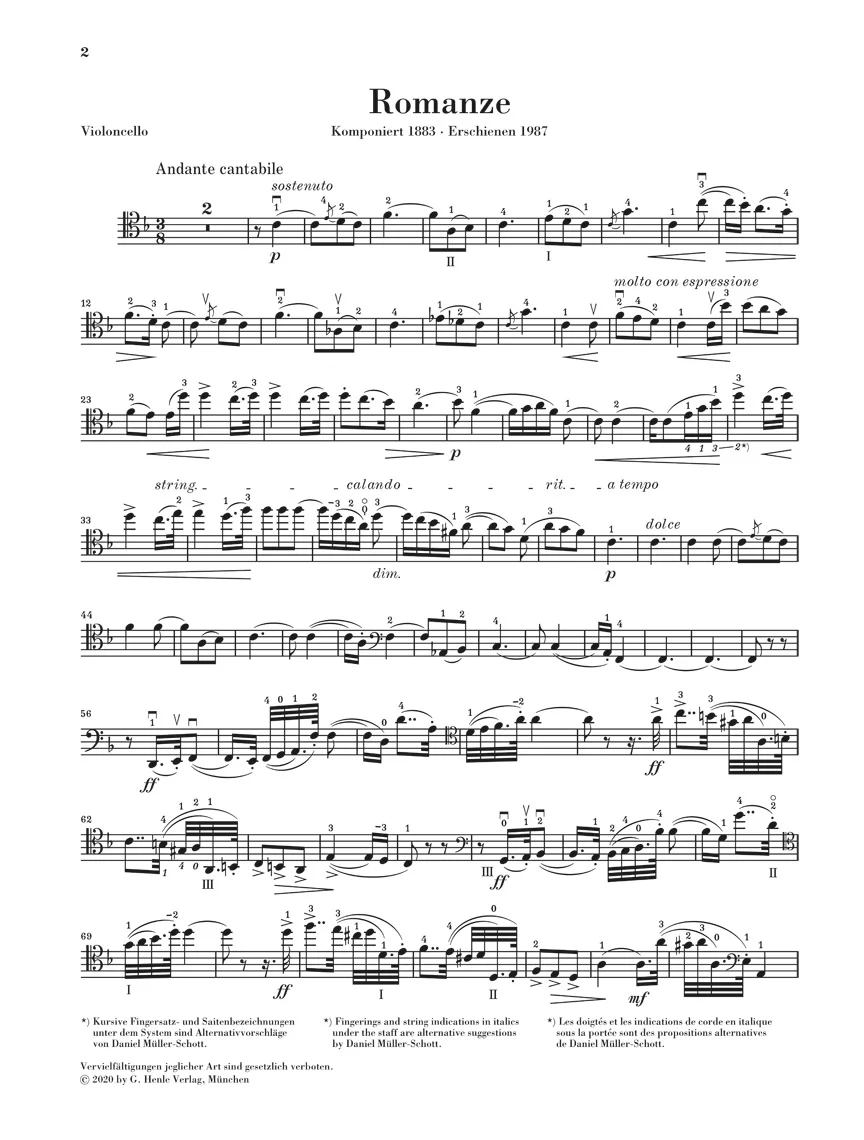 R. Strauss: Romance in F major for Cello and Orchestra (Piano Reduction) - Image 4
