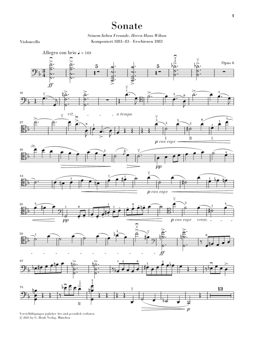 R. Strauss: Sonata in F major, Op. 6 for Cello and Piano - Image 5