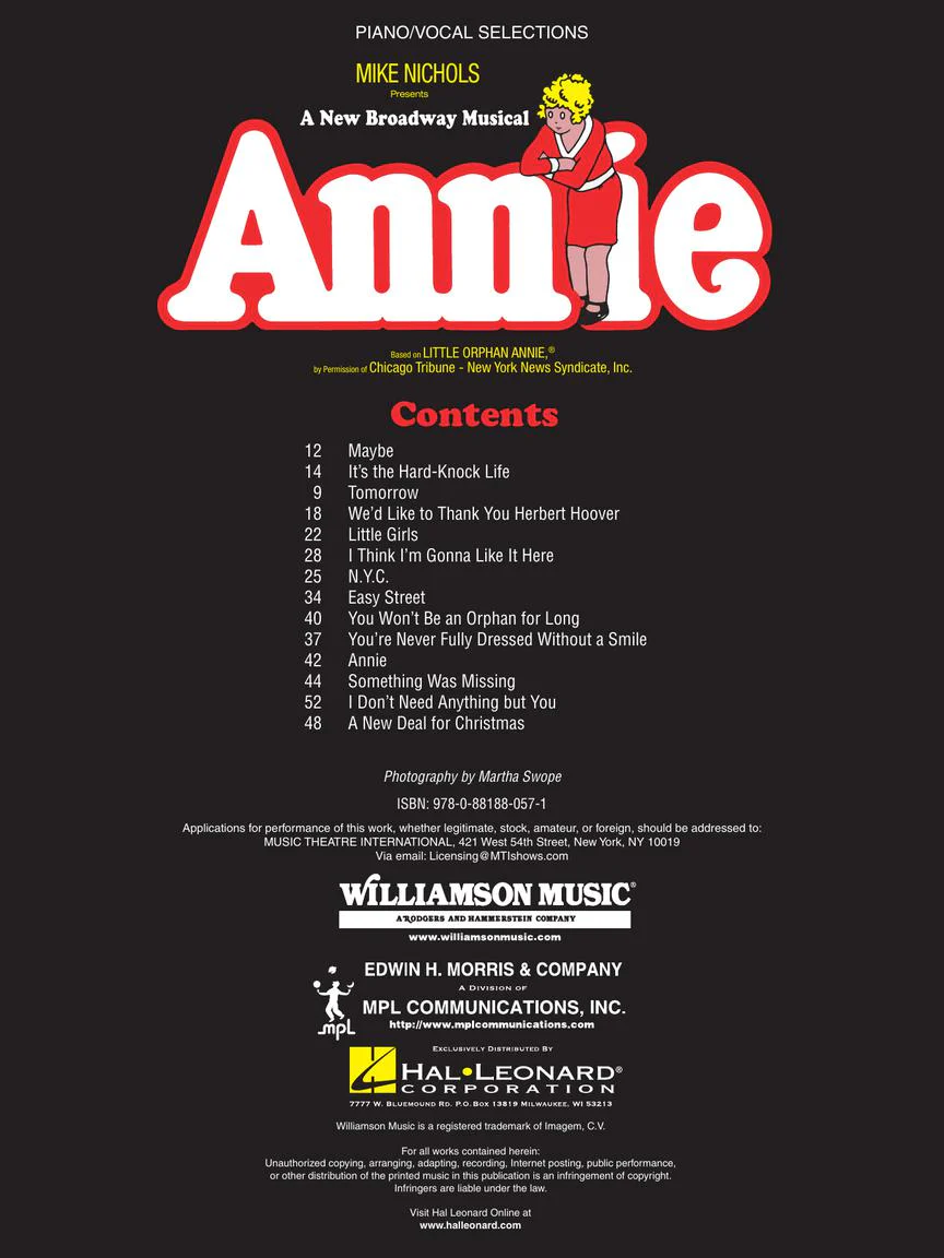 Annie - Broadway Vocal Selections - Image 2