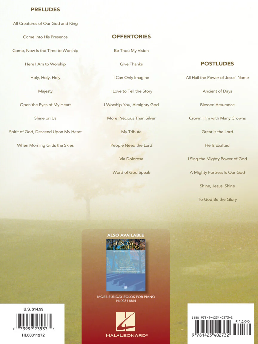Sunday Solos for Piano - Preludes, Offertories & Postludes - Image 6