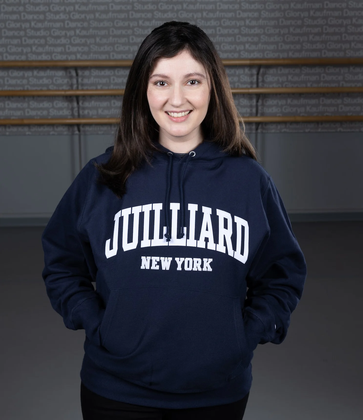 Sweatshirt: 1991 Embroidered Hooded Juilliard NEW YORK logo (L2* & Champion**) - Image 5