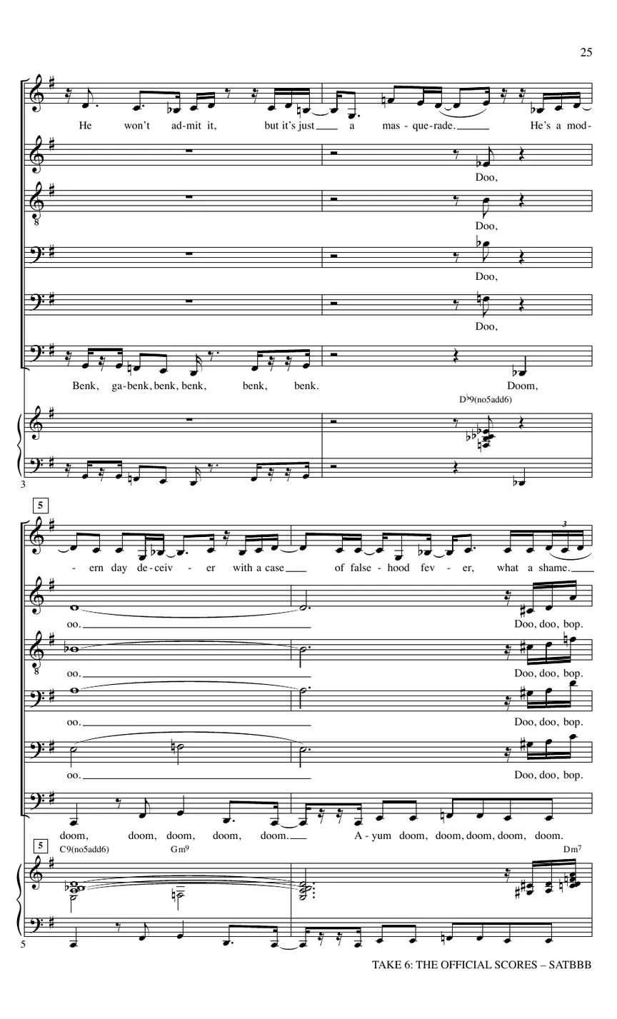 Take 6: The Official Scores SATBBB a cappella - Image 4