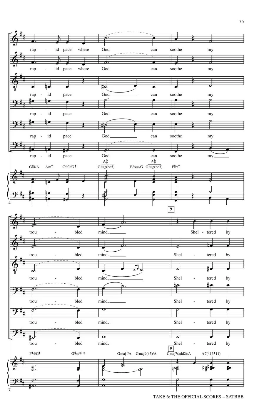 Take 6: The Official Scores SATBBB a cappella - Image 8