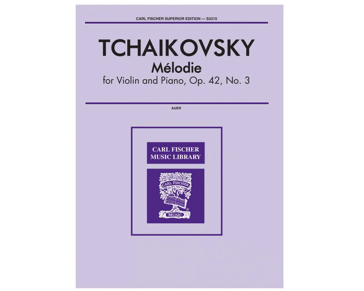 Tchaikovsky Melodie for Violin & Piano in Eb major op 42 No 3