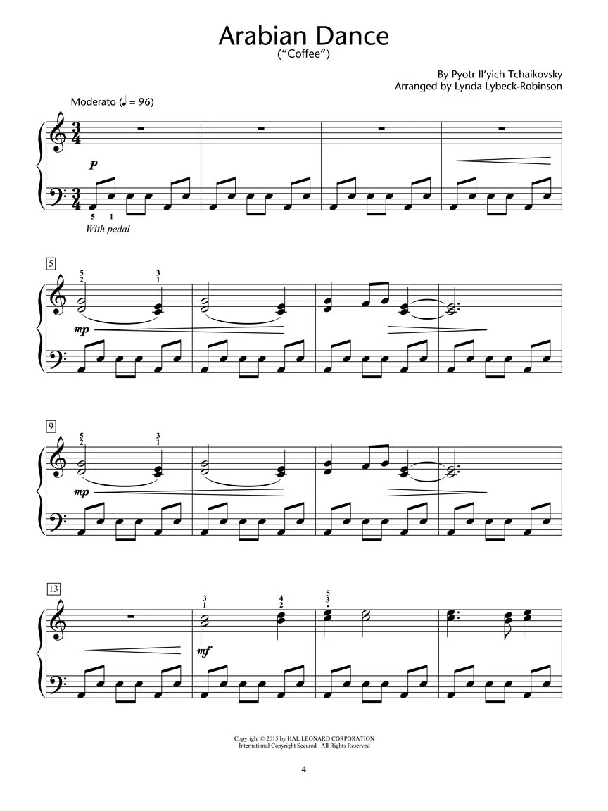 Tchaikovsky The Nutcracker Suite 6 Easy Arrangements for Piano - Image 3
