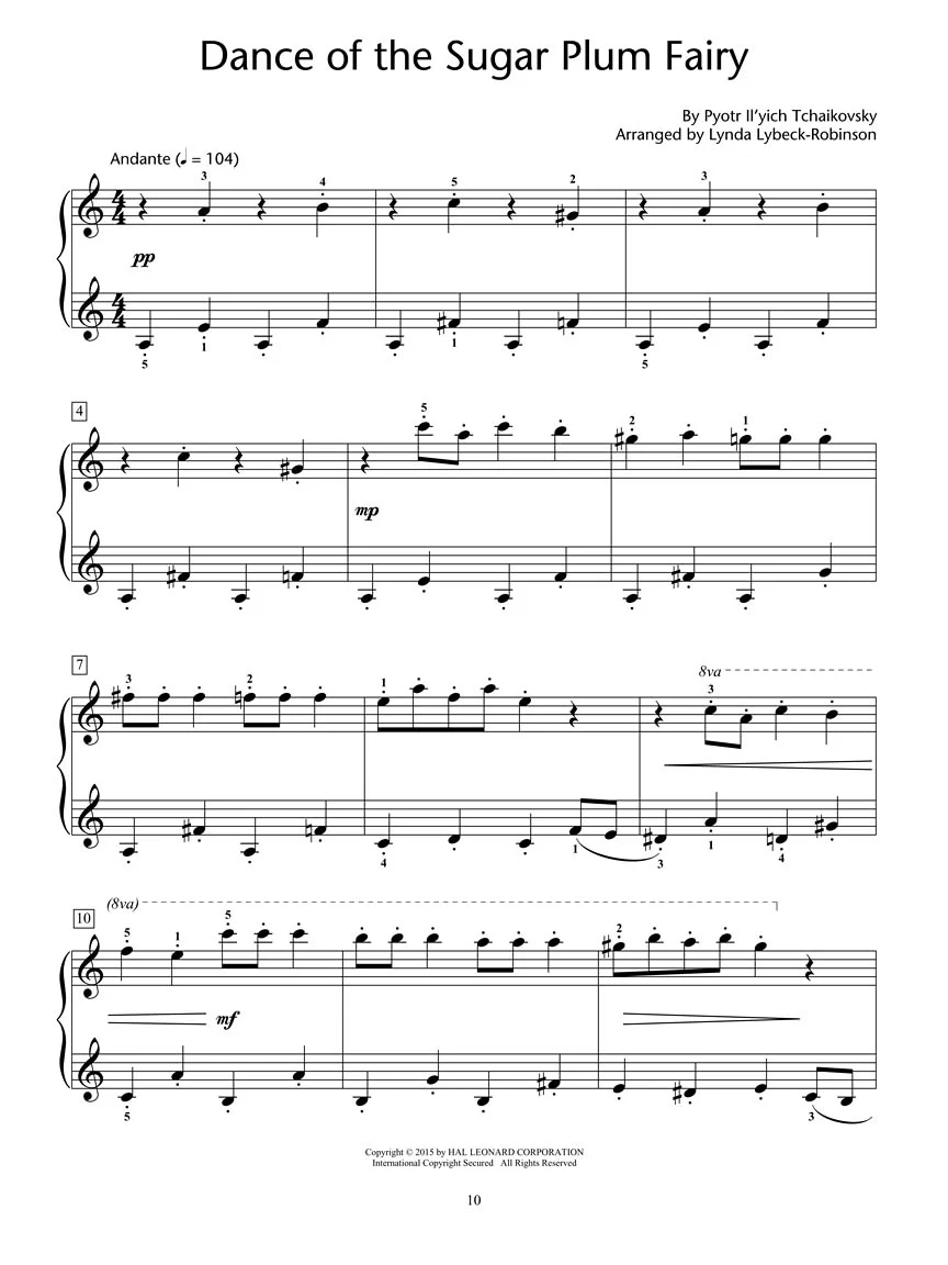 Tchaikovsky The Nutcracker Suite 6 Easy Arrangements for Piano - Image 4