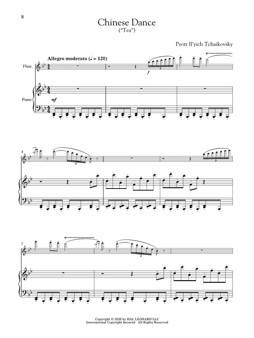Tchaikovsky The Nutcracker for Classical Players Flute and Piano - Image 4