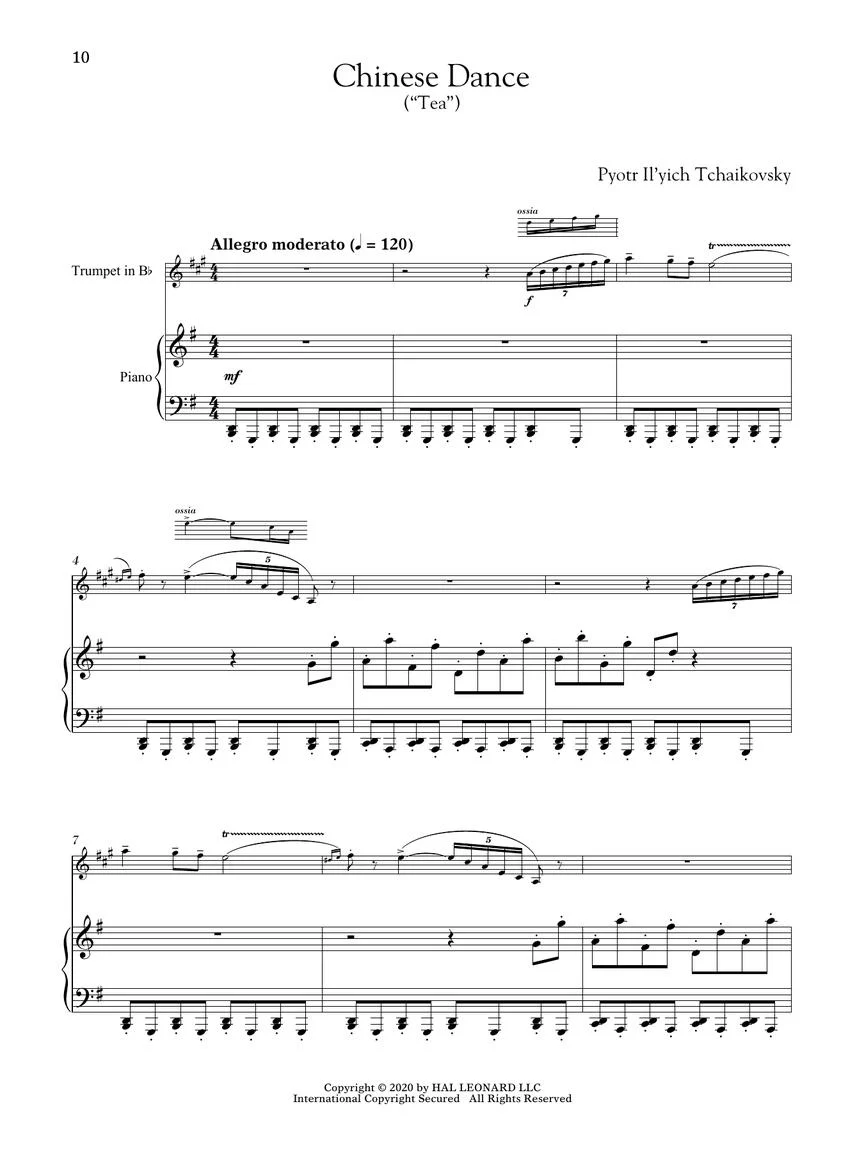 Tchaikovsky The Nutcracker for Classical Players Trumpet and Piano - Image 4