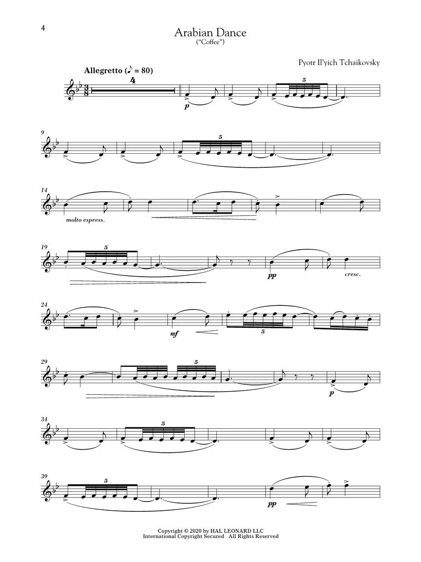 Tchaikovsky The Nutcracker for Classical Players Trumpet and Piano - Image 5