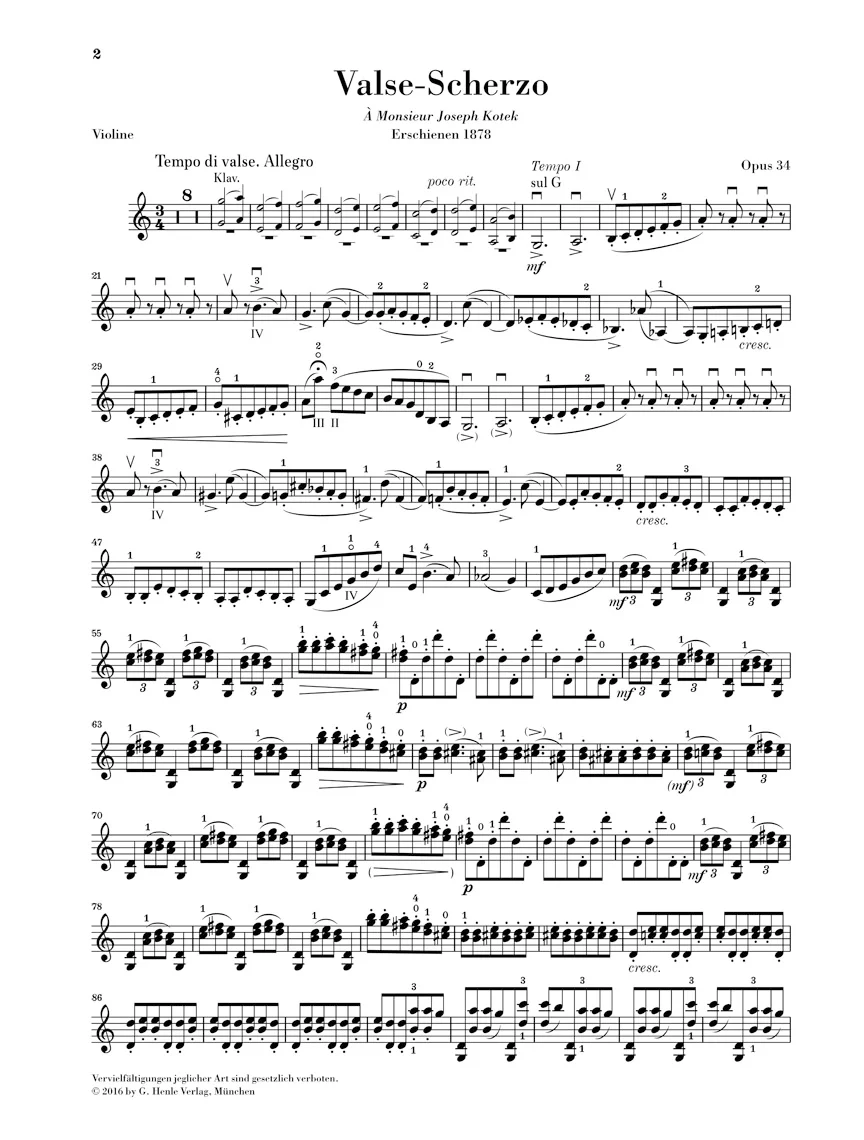 Tchaikovsky: Valse-Scherzo, Op. 34 (Score and Parts) - Image 5