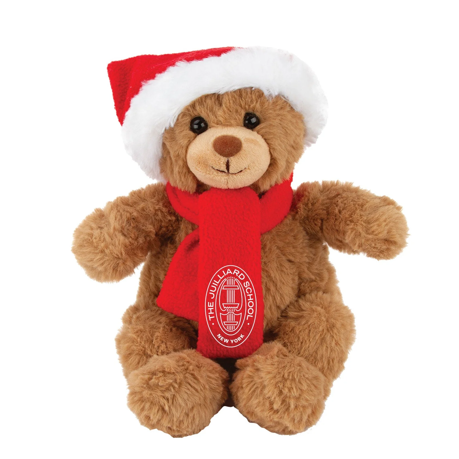 Clearance: Teddy Bear: Brown Holiday Bear with Red Scarf