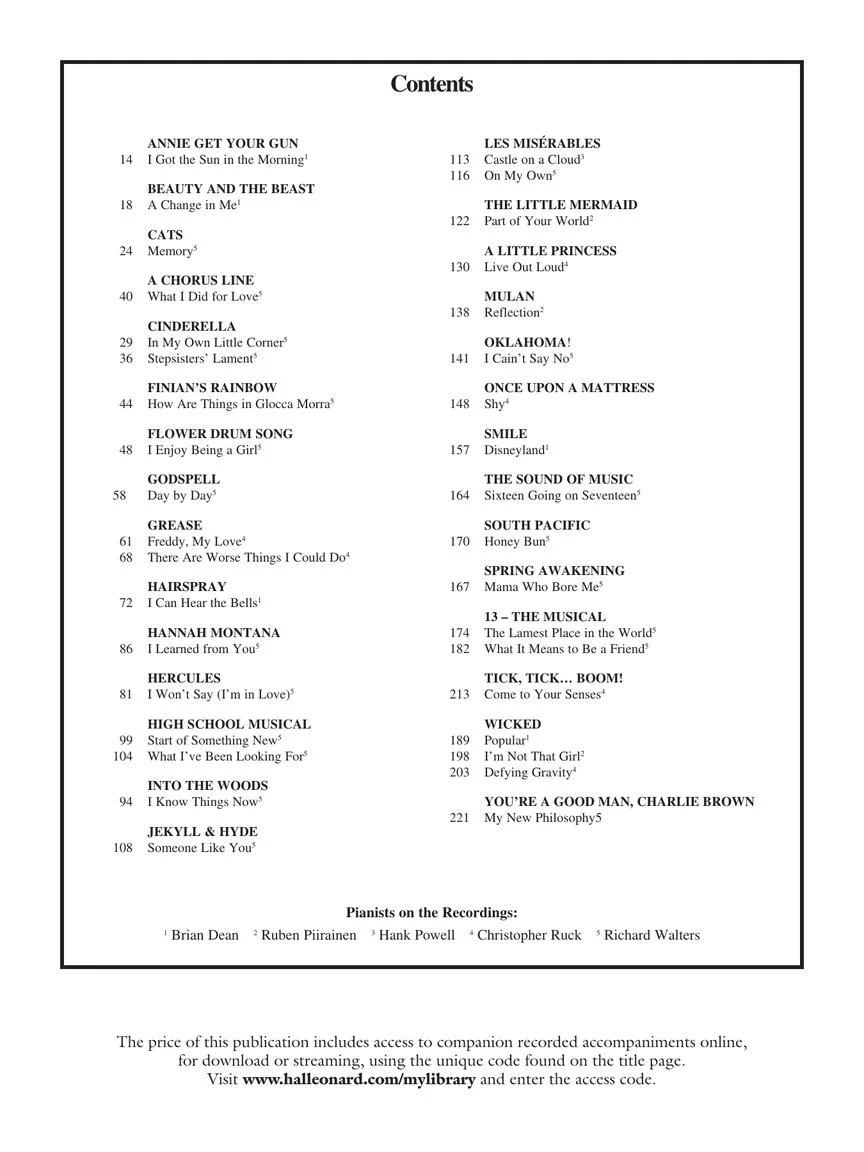 Singer's Musical Theatre Anthology Teen's Edition Mezzo-soprano/alto/belter - Image 3