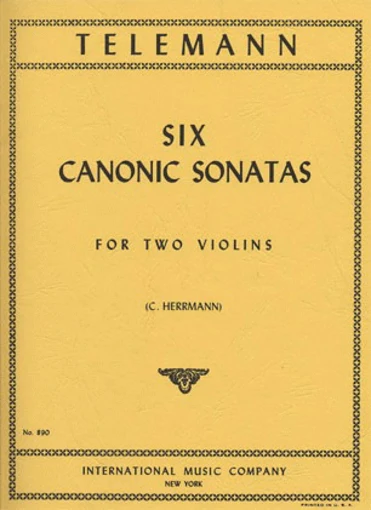 Telemann Six Canonic Sonatas for 2 Violins