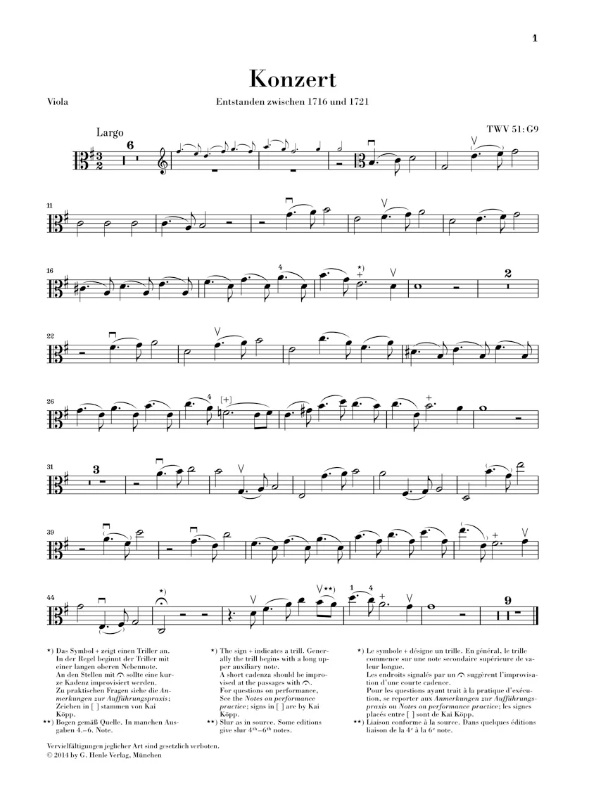 Telemann: Viola Concerto in G major - Image 4