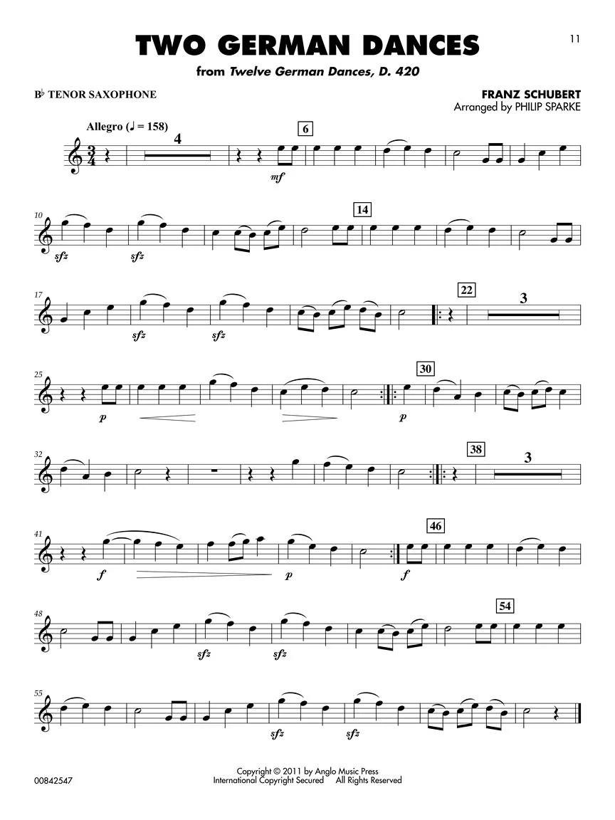 Classical Solos for Tenor Saxophone - 15 Easy Solos for Contest and Performance - Image 3