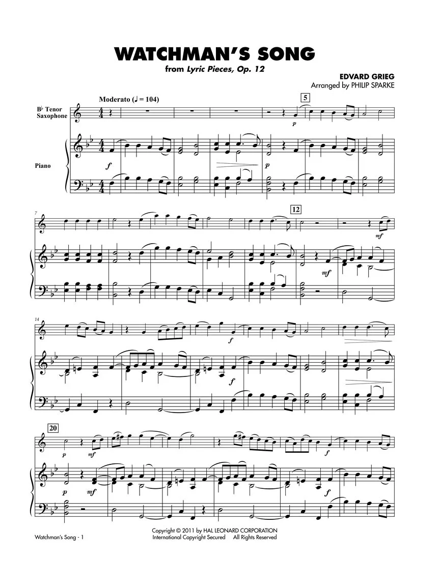 Classical Solos for Tenor Saxophone - 15 Easy Solos for Contest and Performance - Image 5