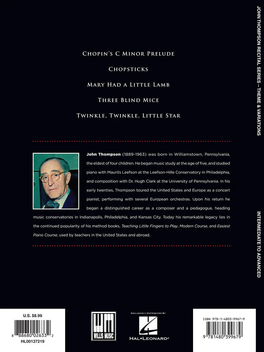 Theme and Variations - John Thompson Recital Series - Image 2